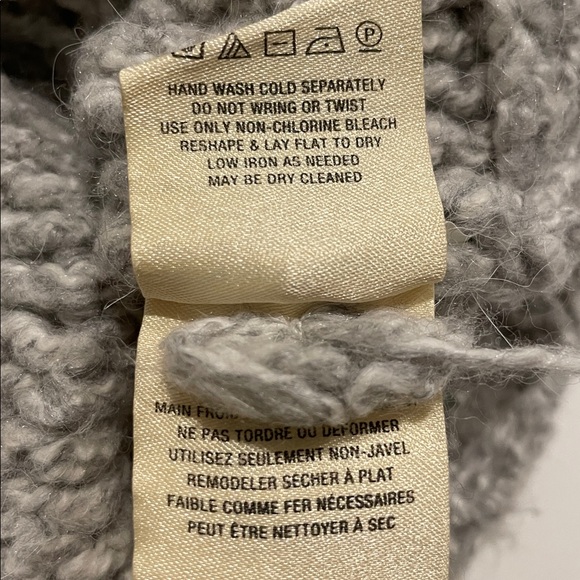 Anthropologie • sleeping on snow rap style cableknit heather gray shrug •  XS/S - Picture 4 of 16